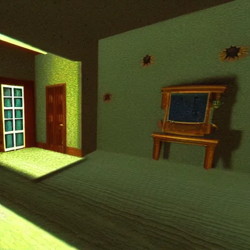 Image similar to a still of paranormal activity, 1 9 9 8 ocarina of time graphics nintendo 6 4 visuals aesthetic