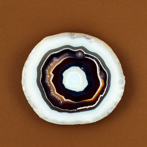 Prompt: a studio portrait of an agate jasper with the letter r in the banding white background