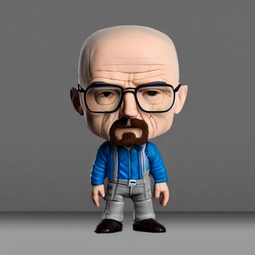 Prompt: walter white funko pop, realistic, detailed