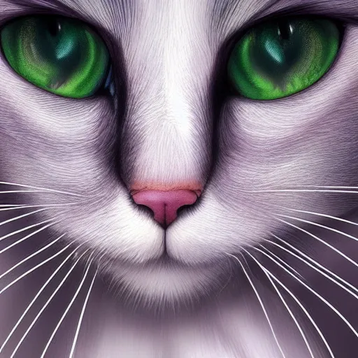 Image similar to symmetry!! portrait of beautiful ragdoll cat, long cat hairs, big cat eyes, colorful lighting, hyperrealistic, trending on pixiv fanbox, style of marvel cinematic universe,