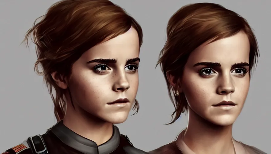 Image similar to Emma Watson is Captain Carter, hyperdetailed, artstation, cgsociety, 8k