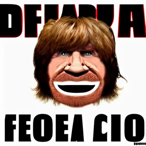 Image similar to chuck roast norris, chuck norris face made of meat