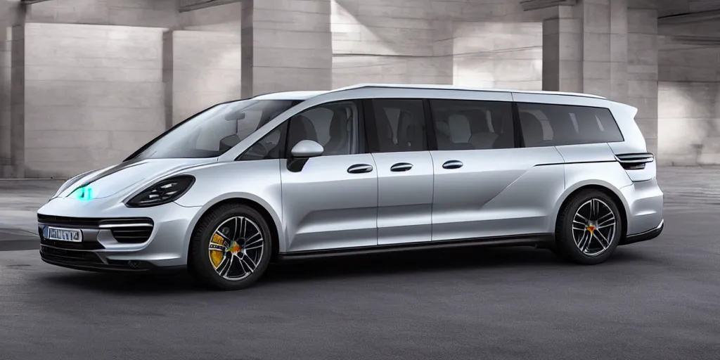 Image similar to “2021 Porsche Minivan, ultra realistic, 4K, high detail”