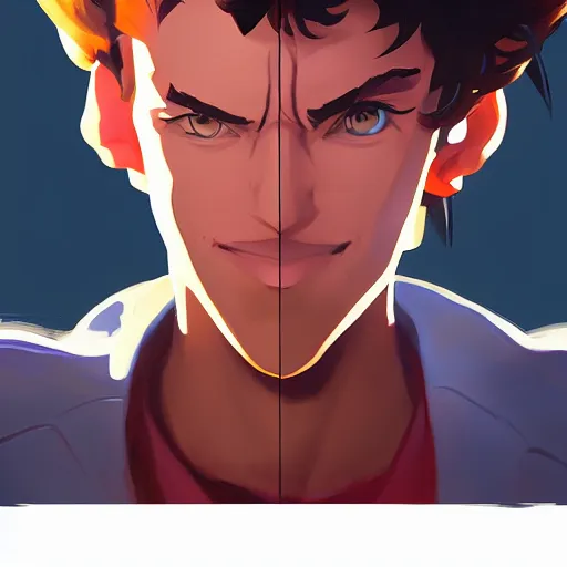 Image similar to face icon stylized minimalist cowboy bebop, loftis, cory behance hd by jesper ejsing, by rhads, makoto shinkai and lois van baarle, ilya kuvshinov, rossdraws global illumination