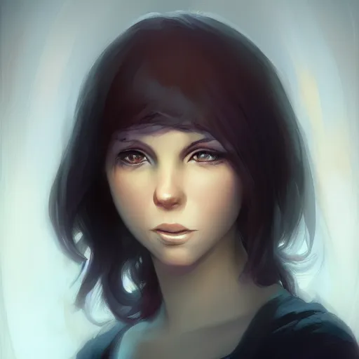 Image similar to Portrait of young Boxxy with buzzed haircut, slight nerdy smile, elegant, digital painting, artstation, concept art, smooth, sharp focus, illustration, art by artgerm and greg rutkowski and alphonse mucha