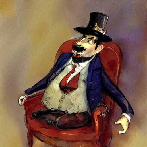 Image similar to the drunk french baron by peter de seve