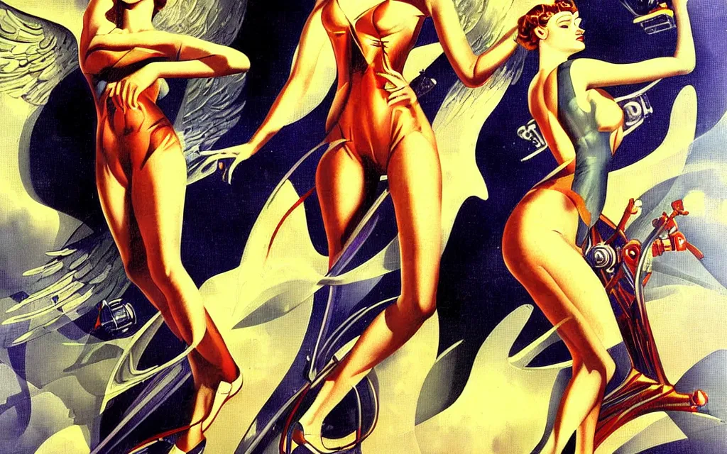 Image similar to futurist cybernetic angel, future perfect, award winning digital art by enoch bolles