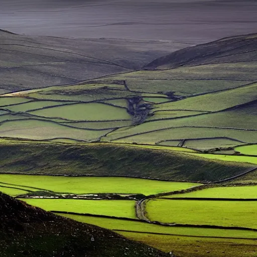 Prompt: landscape of donegal ireland, by giorgia o'keeffe