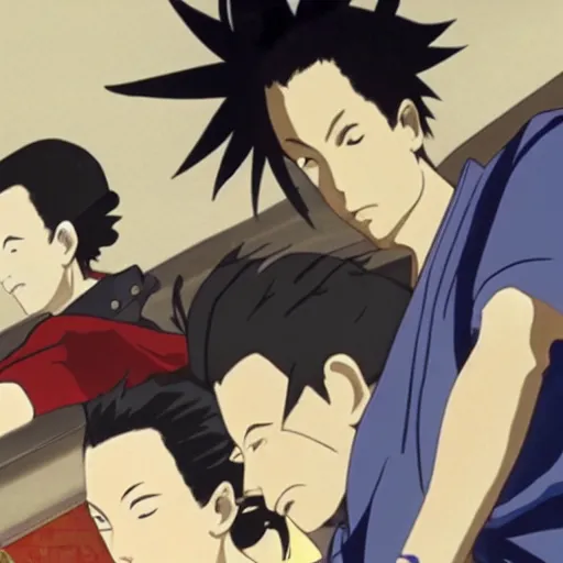 Image similar to samurai champloo on airplane