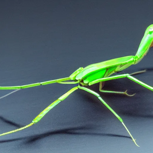 Prompt: a cyberpunk mantis