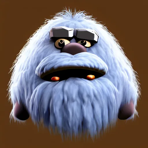 Image similar to yeti king from spelunky 2, 8 k, high definition