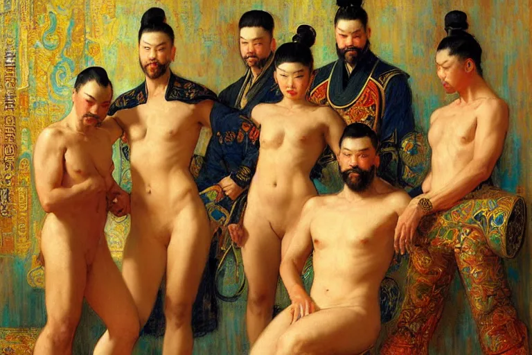 Image similar to tang dynasty, painting by gaston bussiere, craig mullins, j. c. leyendecker, tom of finland