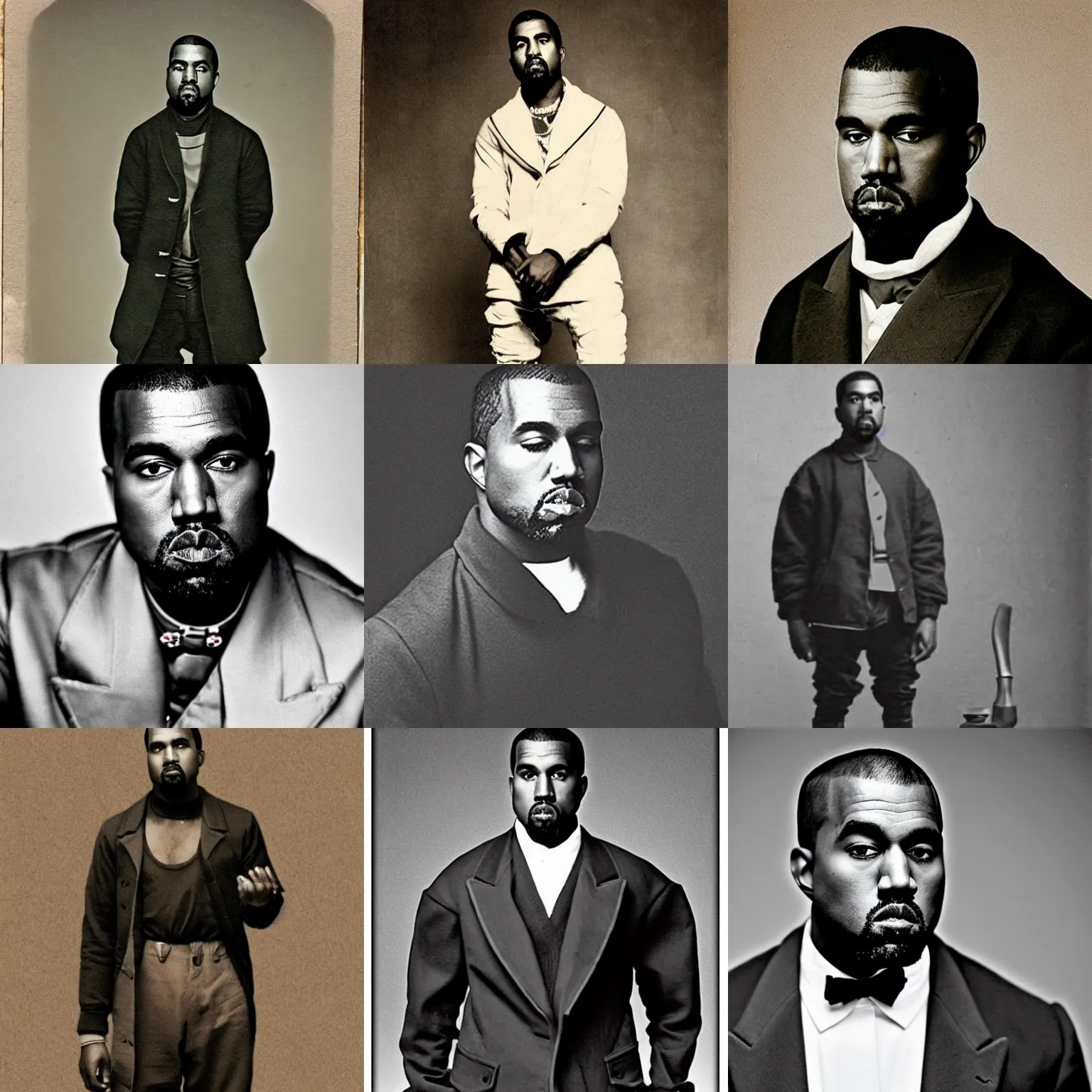 Prompt: kanye in the 1 8 0 0 s