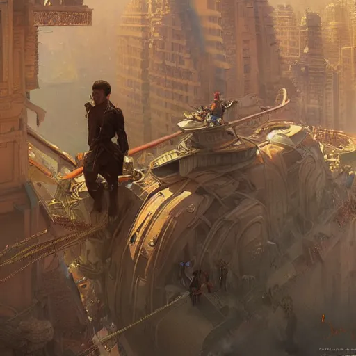 Image similar to painting nepal as a futuristic society, ultra realistic, concept art, intricate details, eerie, highly detailed, photorealistic, octane render, 8 k, unreal engine. art by artgerm and greg rutkowski and alphonse mucha