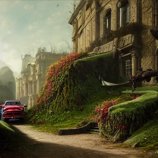 Image similar to paint surrealist 🚗, ferdinand knab, high definition and detailed 4 k