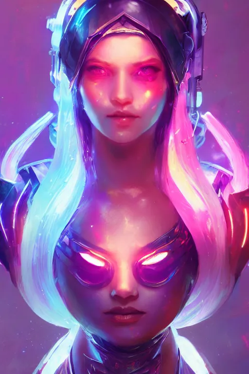 Image similar to lux from league of legends, cyberpunk futuristic neon. decorated with traditional japanese ornaments by ismail inceoglu dragan bibin hans thoma greg rutkowski alexandros pyromallis nekro rene maritte illustrated, perfect face, fine details, realistic shaded, fine - face, pretty face