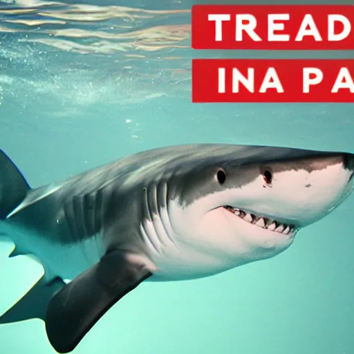 Prompt: shark in ted talk