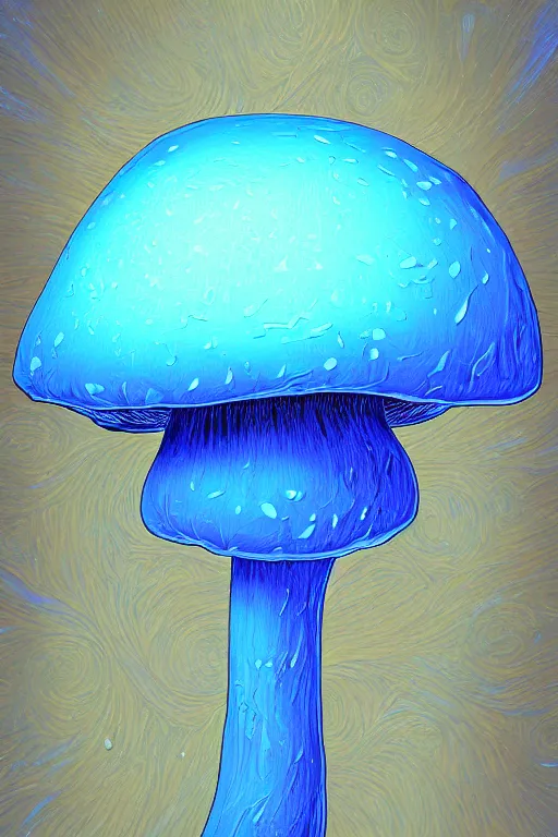 Image similar to glowing mushroom, blue, highly detailed, digital art, sharp focus, trending on art station