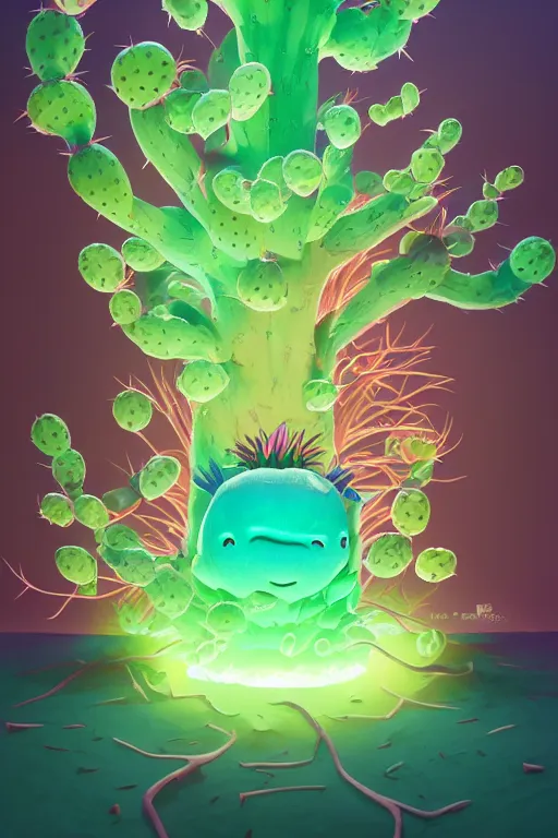 Graphic of Roots Cactus Sushi Cristal Smurf Ghost Creature Animal