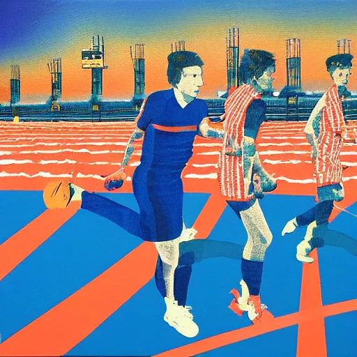 Image similar to 6:05, outside the stadium special delivery for Hoops McCann, mixed media, by Tadanori Yokoo