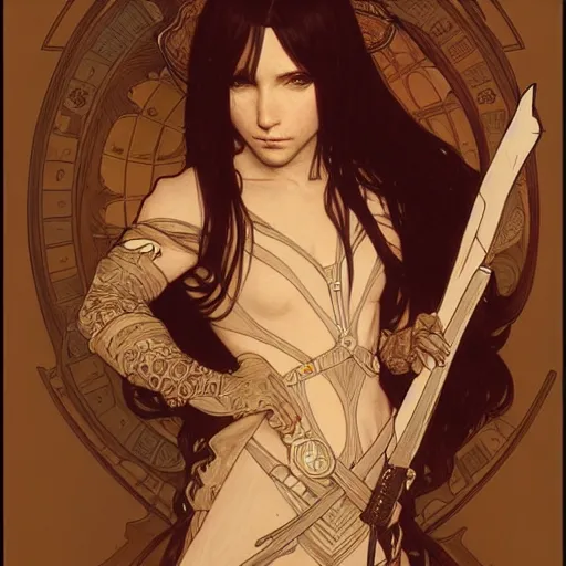 Image similar to chibi trent reznor, fantasy, d & d, intricate, detailed, by by alphonse mucha, adolfo hohenstein, alice russell glenny, stanley artgerm lau, greg rutkowski, detailed, trending on artstation, trending on artstation, smooth