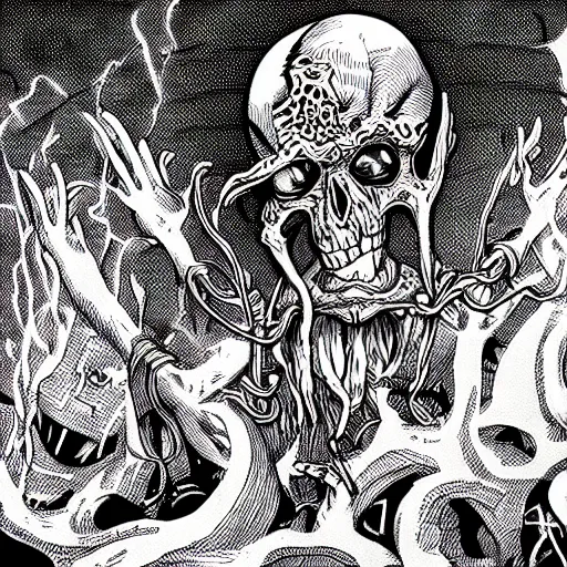 Image similar to mcbess illustration of vecna