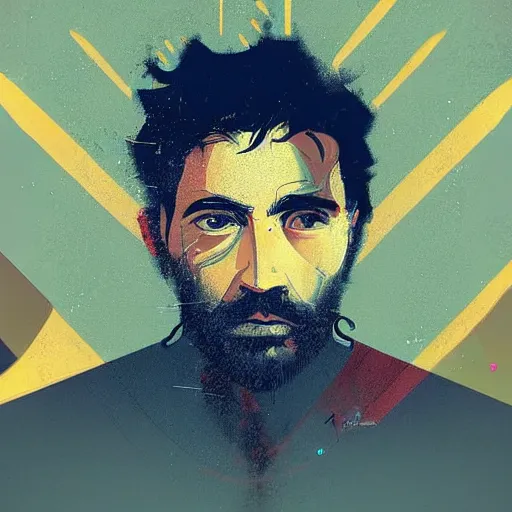 Image similar to A stunning portrait of a character by Petros Afshar