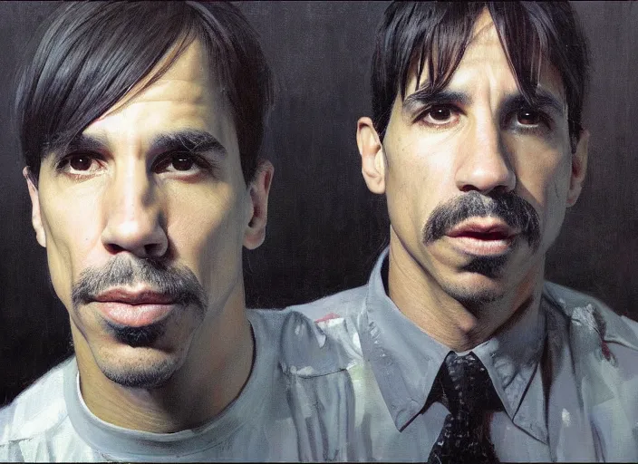 Image similar to a highly detailed beautiful portrait of anthony kiedis as security camera, by gregory manchess, james gurney, james jean