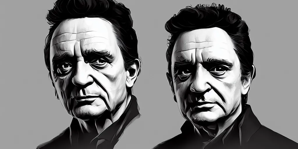 Prompt: hello, i'm johnny cash, global lighting, digital art, artstation