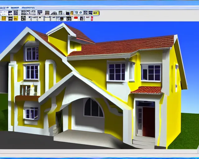 Image similar to 3 d home arcitecture design software, old software, windows 3. 1 software