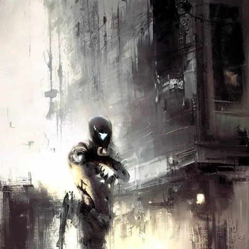 Image similar to moonknight painted by jeremy mann