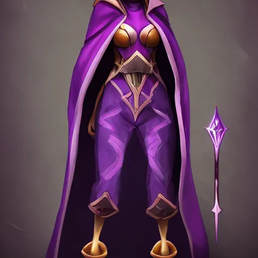 Image similar to female warlock long hood cloak purple, beautiful face purple eyes. fighting monster with magic, 8 k, trending on artstation by tooth wu
