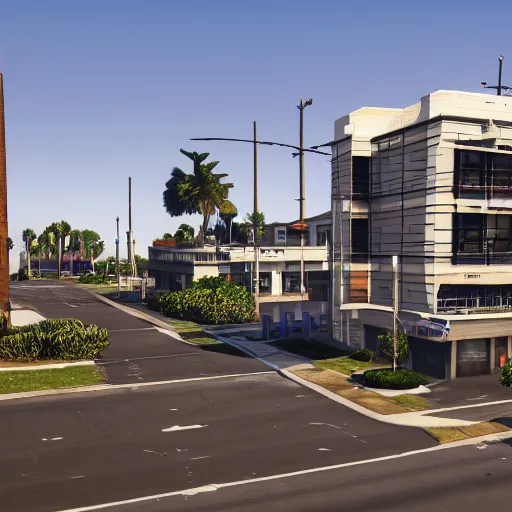 Image similar to pembroke pines florida in gta 5, 8k octane 3D render