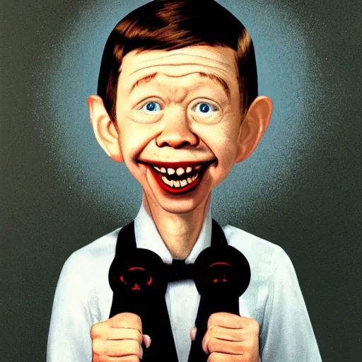 Prompt: alfred e neuman from mad magazine