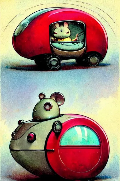 Prompt: ( ( ( ( ( comic of a 1 9 5 0 s retro future android robot fat robot mouse wagon. muted colors., ) ) ) ) ) by jean - baptiste monge,!!!!!!!!!!!!!!!!!!!!!!!!! chrome red