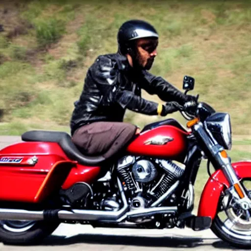 Image similar to king Mohammed 6 riding harley