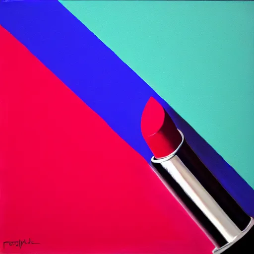 Image similar to lipstick but minimalistic art by frank stella gilleard james, whalen tom, colorful, soft light, trending on artstation, minimalism