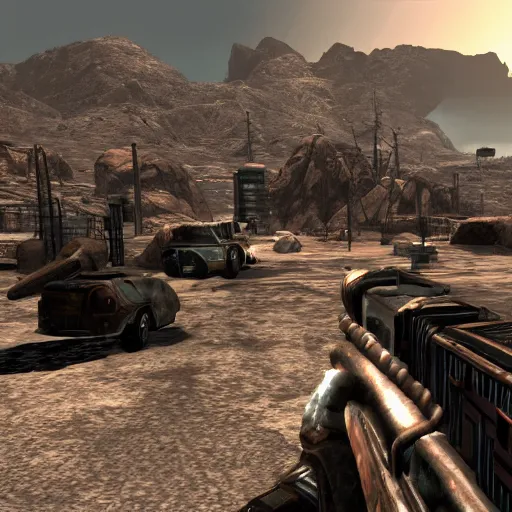 Image similar to Fallout New Vegas in outer space, in-game screenshot