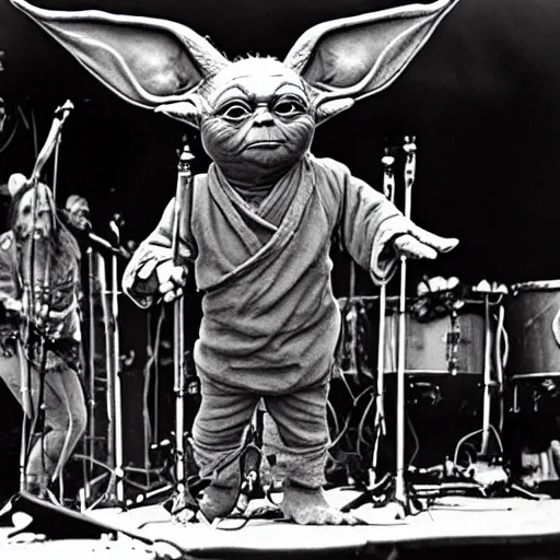 Image similar to Yoda Performing at Woodstock with The Grateful Dead