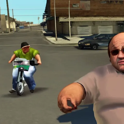 danny devito in gta san andreas, ps2 screenshot