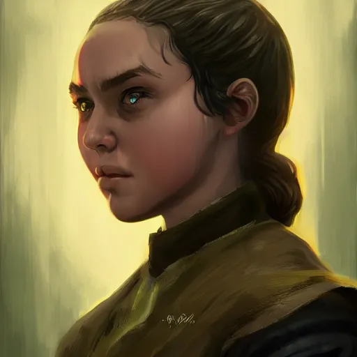 Image similar to arya, artstation