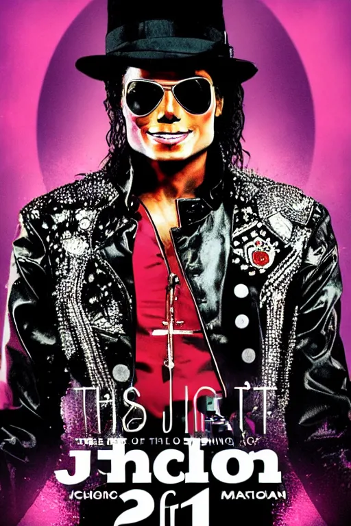 Image similar to this is it concert poster 2 0 0 9 king of pop, michael jackson 2 0 0 9 shades style, promotional, o 2 arena, london uhd, sharp, ultra realistic face, 4 k, cinematic, marvel, render, behind the scenes, leaked, set photo, detailed, modern, real life, sighting, photo real