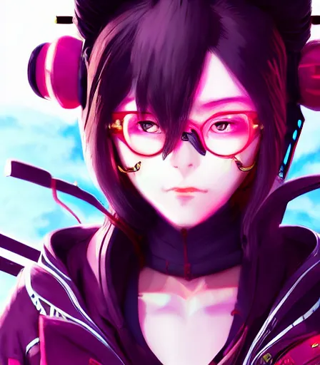 Prompt: An anime portrait of Cyberpunk Nezuko , by Stanley Artgerm Lau, WLOP, Rossdraws, James Jean, Andrei Riabovitchev, Marc Simonetti, and Sakimichan, tranding on artstation