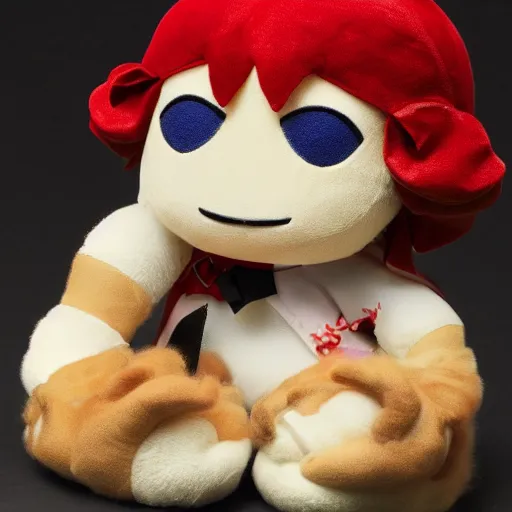 Prompt: gawr gura plush fumo, photo