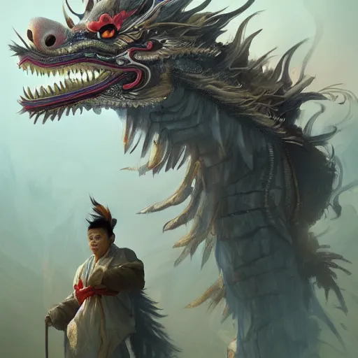 Image similar to brother grimms fairytale chinese dragon digital art, irina french, heraldo ortega, mandy jurgens trending on artstation 8 k 1 5 0 mpx