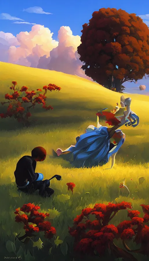 Image similar to life and death mixing together, by rhads