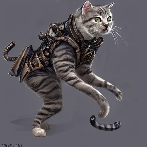 Prompt: cats concept art, steampunk, sharp focus, illustration, concept art by tooth wu