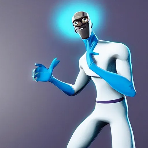 Prompt: frozone fortnite character