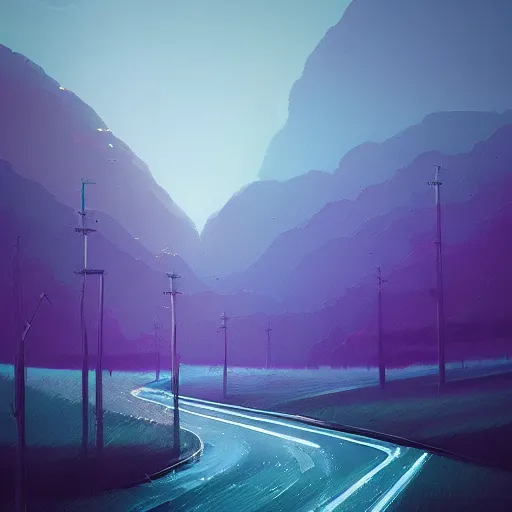 Prompt: A Landscape by Beeple and Alena Aenami