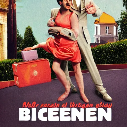 Image similar to criterion collection cover art for the film Mr. Bean goes on Holiday